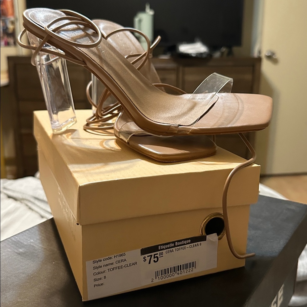 Billini Toffee Clear Heels